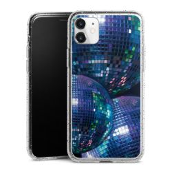 Silikon Glitter Case transparent-silber