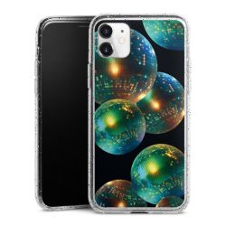 Silikon Glitter Case transparent-silber