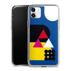 Silikon Glitter Case transparent-silber