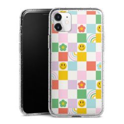 Silikon Glitter Case transparent-silber