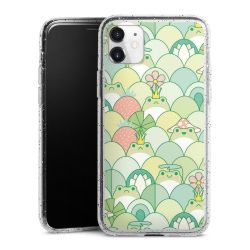 Silikon Glitter Case transparent-silber