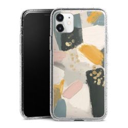 Silikon Glitter Case transparent-silber