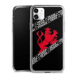 Silikon Glitter Case transparent-silber