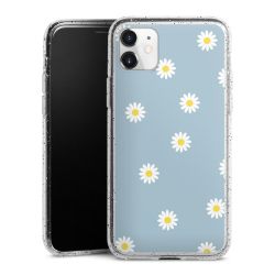 Silikon Glitter Case transparent-silber