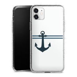 Silikon Glitter Case transparent-silber