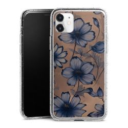 Silikon Glitter Case transparent-silber