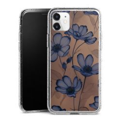 Silikon Glitter Case transparent-silber