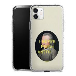 Silikon Glitter Case transparent-silber