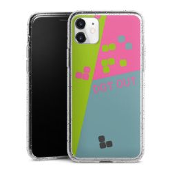 Silikon Glitter Case transparent-silber