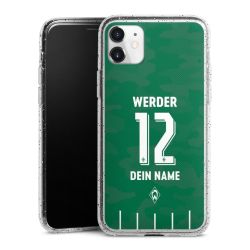 Silikon Glitter Case transparent-silber