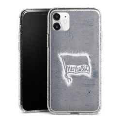 Silikon Glitter Case transparent-silber