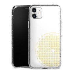 Silikon Glitter Case transparent-silber