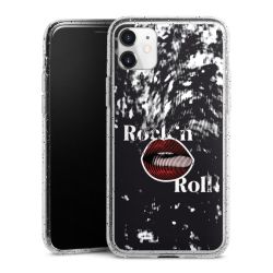 Silikon Glitter Case transparent-silber