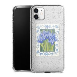 Silikon Glitter Case transparent-silber