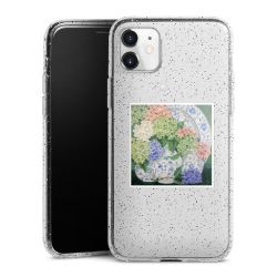 Silikon Glitter Case transparent-silber