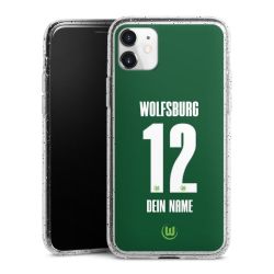 Silikon Glitter Case transparent-silber