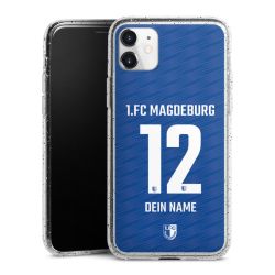 Silikon Glitter Case transparent-silber