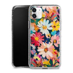 Silikon Glitter Case transparent-silber