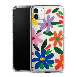 Silikon Glitter Case transparent-silber