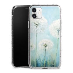 Silikon Glitter Case transparent-silber