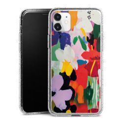 Silikon Glitter Case transparent-silber