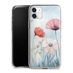Silikon Glitter Case transparent-silber