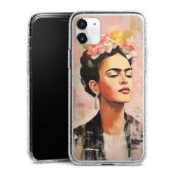 Silikon Glitter Case transparent-silber