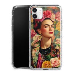 Silikon Glitter Case transparent-silber