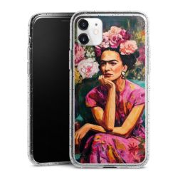 Silikon Glitter Case transparent-silber