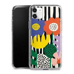 Silikon Glitter Case transparent-silber