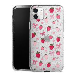 Silikon Glitter Case transparent-silber