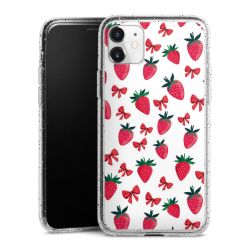 Silikon Glitter Case transparent-silber