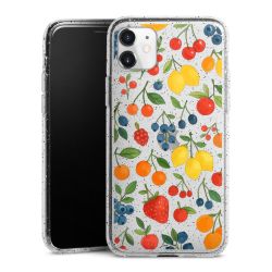 Silikon Glitter Case transparent-silber