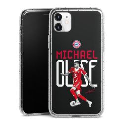 Silikon Glitter Case transparent-silber