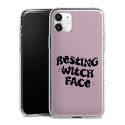 Silikon Glitter Case transparent-silber