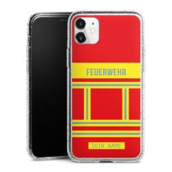 Silikon Glitter Case transparent-silber