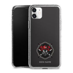 Silikon Glitter Case transparent-silber