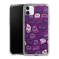 Silikon Glitter Case transparent-silber