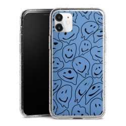 Silikon Glitter Case transparent-silber