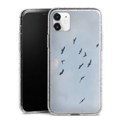 Silikon Glitter Case transparent-silber