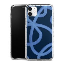 Silikon Glitter Case transparent-silber