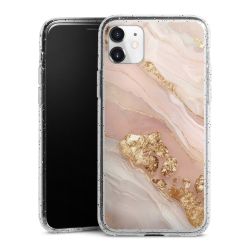 Silikon Glitter Case transparent-silber