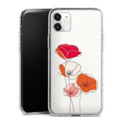 Silikon Glitter Case transparent-silber