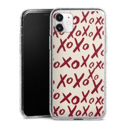 Silikon Glitter Case transparent-silber