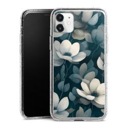 Silikon Glitter Case transparent-silber