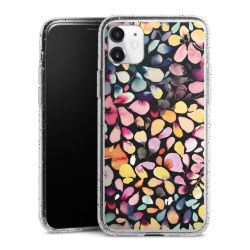 Silikon Glitter Case transparent-silber