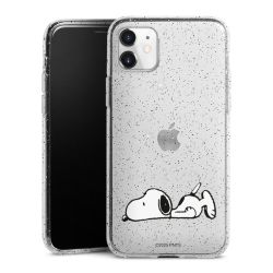 Silikon Glitter Case transparent-silber