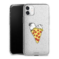 Silikon Glitter Case transparent-silber