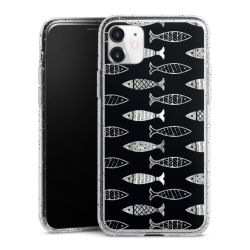 Silikon Glitter Case transparent-silber