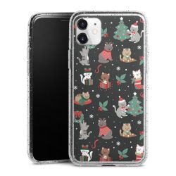 Silikon Glitter Case transparent-silber